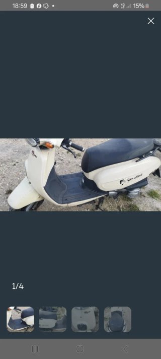 Moto Scooter 125cc Beige y Negra