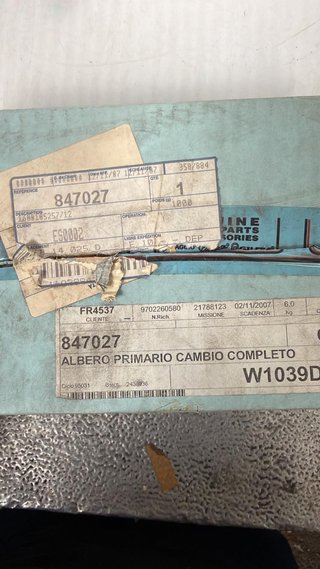 Eje primario para Aprilia, Piaggio, Gilera, Derbi, SX 50. REF. 847027