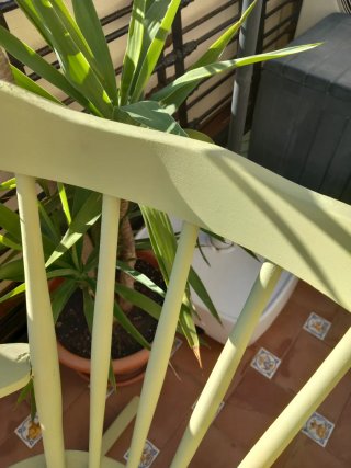 Silla mecedora /madera/estilo Windsor/Verde lima