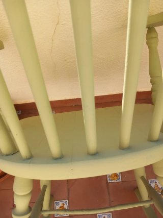 Silla mecedora /madera/estilo Windsor/Verde lima