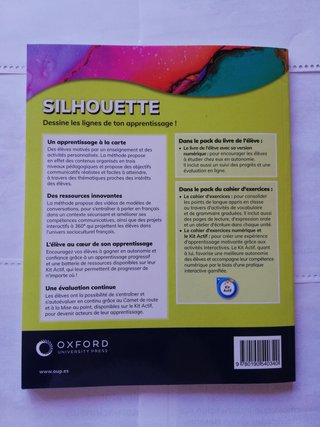 Libro de texto de frances Silhouette para 4 ESO