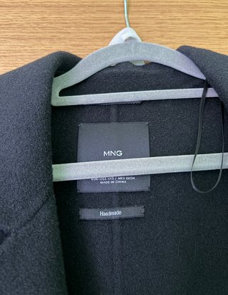 Abrigo largo lana oversize XXS, MANGO. Buen estado