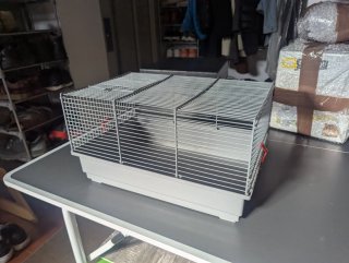 Jaula para jerbo o hámster gris y roja ferplast