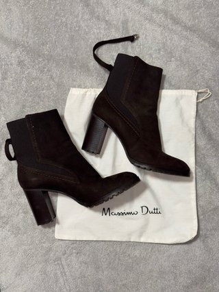 Botines Massimo Dutti Marrones Tacón