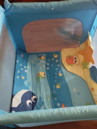 Parque infantil plegable azul