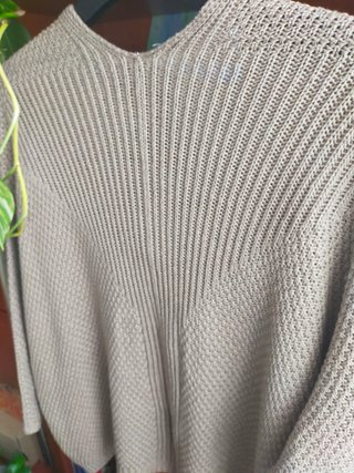 Chaqueta punto señora beige talla pequeña