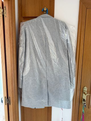 Abrigo de paño gris hombre