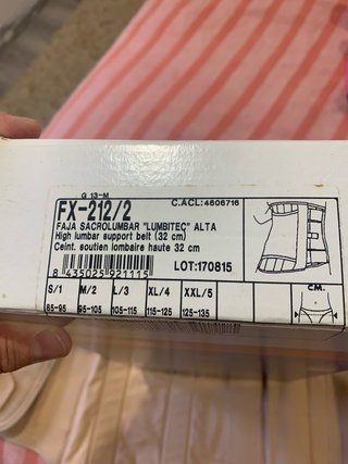 Faja Sacrolumbar Orliman Semirrígida Alta