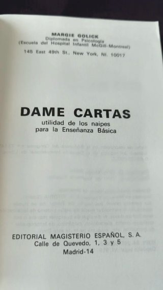 Libro "Dame Cartas" - Margie Golick (Educativo)