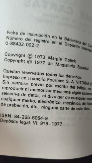 Libro "Dame Cartas" - Margie Golick (Educativo)