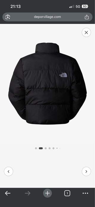 Abrigo The North Face Cropped Negro
