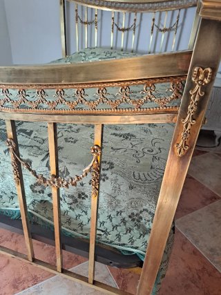 Cama antigua latón/bronce dorado vintage