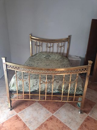 Cama antigua latón/bronce dorado vintage
