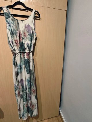 Vestido largo estampado floral
