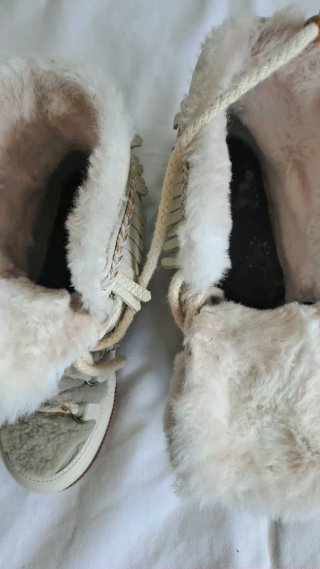 Botines Nivel Talla 35 Beige/Blanco
