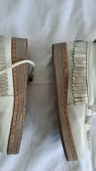 Botines Nivel Talla 35 Beige/Blanco