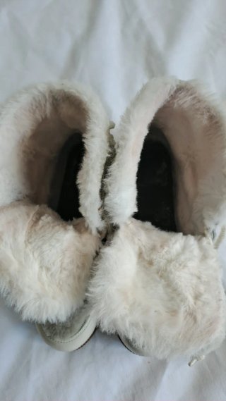 Botines Nivel Talla 35 Beige/Blanco