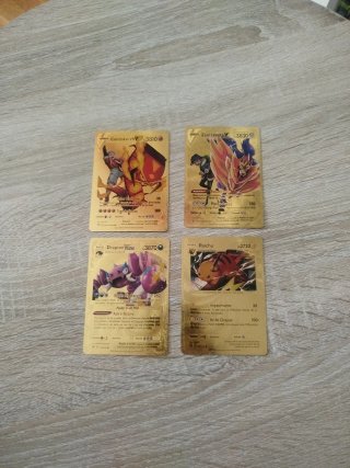Lote 4 Cartas Pokémon Doradas V ASTRO