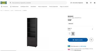 Librería IKEA BRIMNES negra