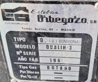COCINA VINTAGE ORBEGOZO DE BUTANO AÑOS 60-70