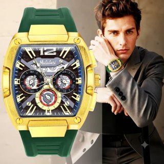 Reloj yalalusi Hombre Dorado y Verde