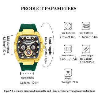 Reloj yalalusi Hombre Dorado y Verde