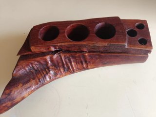 Porta enseres madera baño artesanía