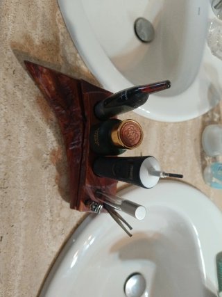 Porta enseres madera baño artesanía