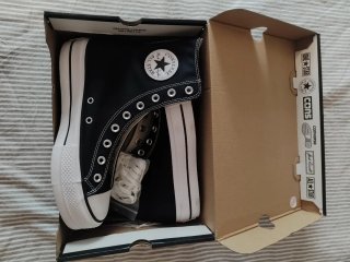 Converse plataforma negras