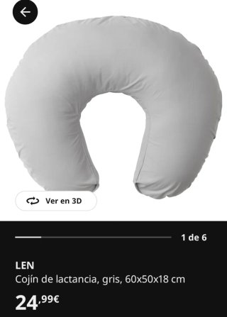 Cojín Lactancia Dona Gris IKEA nuevaa