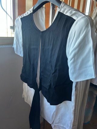 Camisa Zara manga corta bicolor