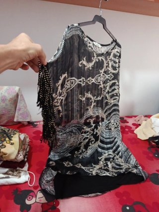 Vestido Túnica Gasa Barroco Trois K Flecos