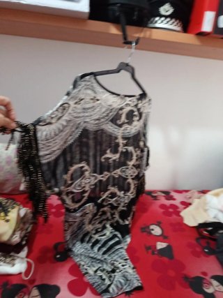 Vestido Túnica Gasa Barroco Trois K Flecos