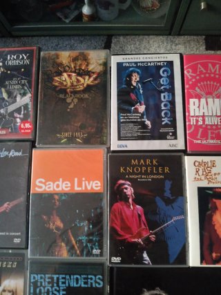 Lote 19 DVDs Queen, Bunbury,Pretenders,etc.
