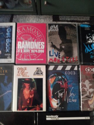 Lote 19 DVDs Queen, Bunbury,Pretenders,etc.