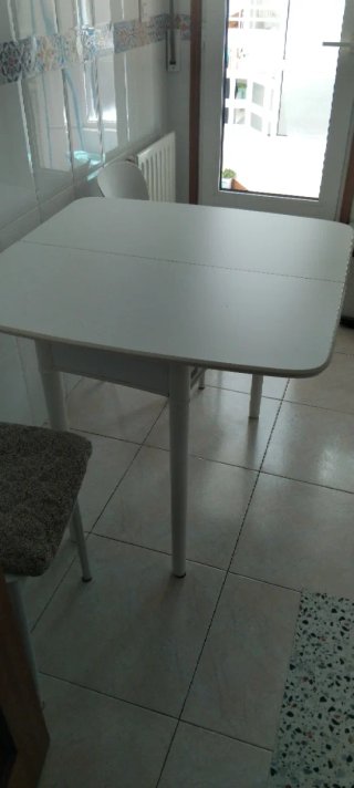 Mesa extensible blanca 45x90 a 90x90