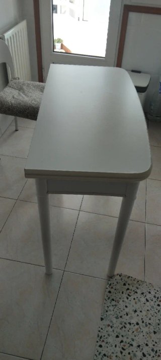 Mesa extensible blanca 45x90 a 90x90