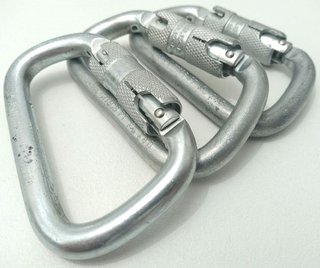 3 mosquetones acero Twist Lock 45kN