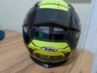 Casco Moto Shiro Negro y Amarillo