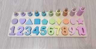Juego educativo madera formas y números