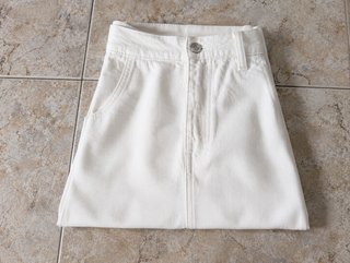 Stradivarius Vaquera Blanca Tiro Alto Larga