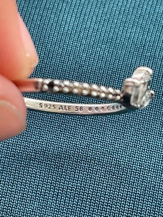 Anillo Pandora Tiara Brillante Plata
