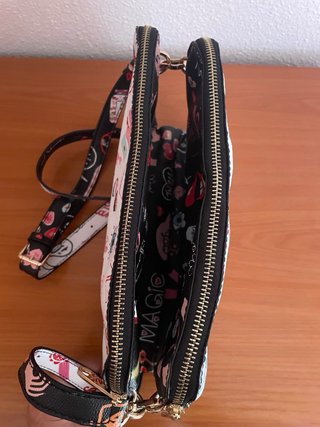 Bolso divertido blanco y negro con estampado