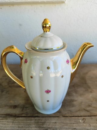 Lote Porcelana Santa Clara Oro Flores