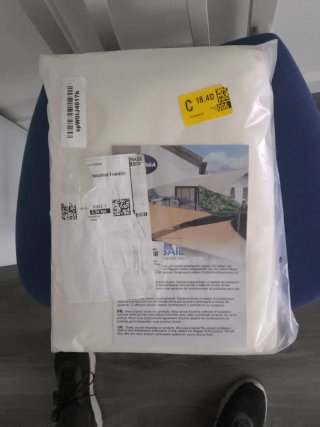 Toldo vela 5x5m beige es nuevo