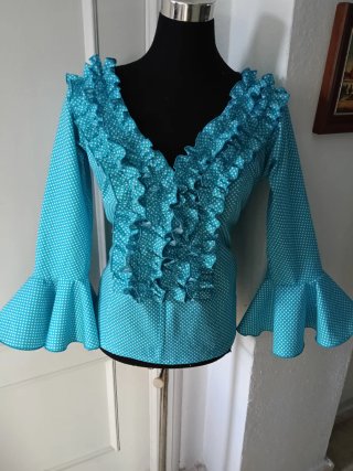 Camisa flamenca volantes lunares