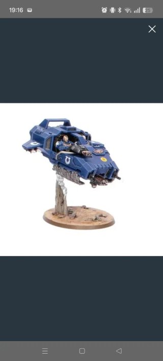 Land Speeder Warhammer en matriz
