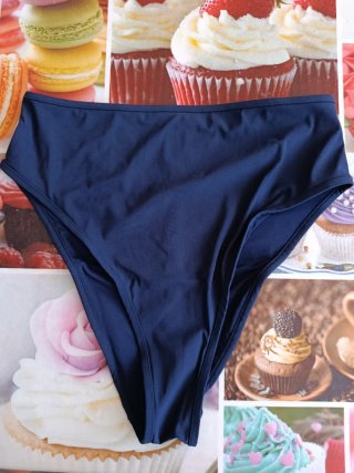 Braguitas Bikini Azul Marino y rojo