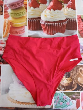 Braguitas Bikini Azul Marino y rojo