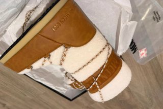 Botas de Nieve Moon Boot Marrones y Blancas